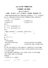 河南省部分学校2024-2025学年七年级上学期期末考试数学试卷(含解析)
