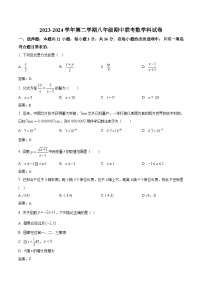 海南华侨中学2023-2024学年八年级下学期期中考试数学试卷(含答案)