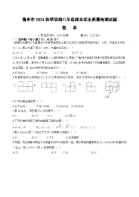 海南省儋州市2024-2025学年八年级上学期期末考试数学试卷(含答案)