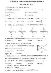上海市上海中学2024-2025学年八年级下数学期中试卷