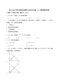 吉林省长春市九台区2025届九年级上学期期末考试数学试卷(含解析)