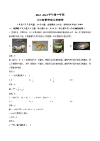 江西省赣州市于都县2023-2024学年八年级上学期期末考试数学试卷(含解析)