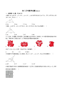 山东省德州市武城县三校联考2024-2025学年八年级上学期第二次月考数学试卷(含答案)