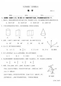 2025北京二十中初三零模[中考模拟]数学试卷