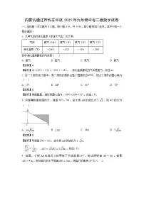 内蒙古通辽市科左中旗2025年九年级中考二模数学试卷（解析版）