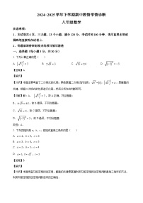 河南省三门峡市陕州区2024-2025学年2024-2025学年八年级下学期期中教情学情诊断 数学试卷（含解析）