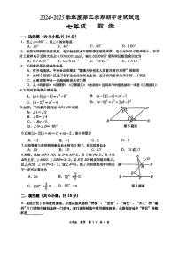 陕西省西安市高新区部分学校2024-2025学年七年级下数学期中试卷
