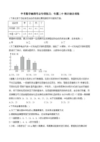 中考数学高频考点专项练习：专题20 统计综合训练 (3)及答案