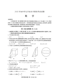2025年山东临沂市兰山区中考一模数学试卷+答案