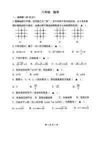 浙江杭州采荷中学2024-2025学年八年级下学期期中测试数学试卷+答案