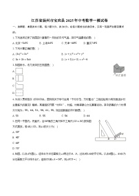 江苏省扬州市宝应县2025年中考数学一模试卷（含解析）