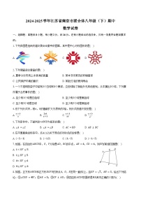 2024-2025学年江苏省南京市联合体八年级（下）期中数学练习试卷（含答案）