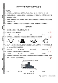 2025 浙江杭州市临平余杭区 九年级中考一模卷 数学  （有答案）