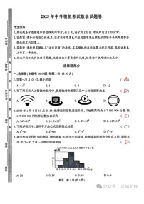 2025 浙江杭州市临平余杭区 九年级中考一模卷 数学 （有答案）