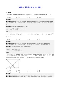 2024年中考数学真题分类汇编专题22 图形的相似（31题）（教师版）