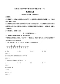 海南省三亚市2024届九年级下学期中考一模数学试卷(含解析)