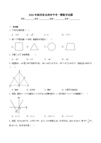 陕西省宝鸡市2024届九年级下学期中考一模数学试卷(含解析)