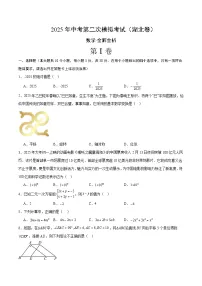 2025年中考第二次模拟考试卷：数学（湖北卷）（考试版）