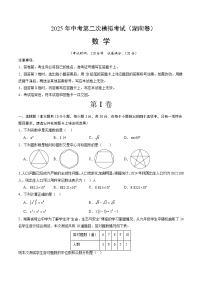 2025年中考第二次模拟考试卷：数学（湖南卷）（考试版）