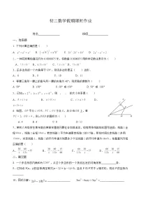 内蒙古鄂尔多斯市第一中学伊金霍洛校区2024-2025学年八年级下学期开学考试数学试卷(含答案)