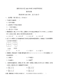 四川省绵阳市安州区2025届九年级下学期开学考试数学试卷(含答案)