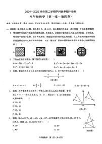 深圳龙岗区2024-2025学年第二学期八年级期中考试数学试卷（含答案）