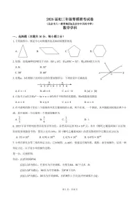 2025北京八一学校、中关村中学初三零模[中考模拟]联考数学试题
