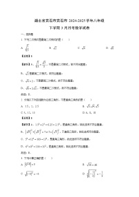 湖北省黄石市黄石市2024-2025学年八年级下学期3月月考数学试卷（解析版）
