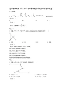 辽宁省铁岭市2023-2024学年七年级下学期期中考数学试卷（解析版）