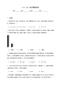 数学六年级下册（2024）一元一次方程的应用优秀练习