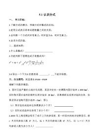 北师大版（2024）八年级下册认识分式导学案