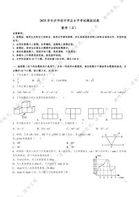 2025 年长沙市初中学业水平考试模拟数学试卷五