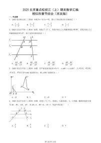 2025北京重点校初三(上)期末真题数学汇编:相似形章节综合(京改版)
