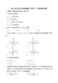 2024-2025学年上海市杨浦区八年级（下）期中数学试卷（含解析）