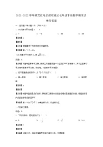 2021-2022学年黑龙江哈尔滨双城区七年级下册数学期末试卷及答案