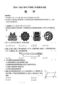 2024—2025学年下学期八年级期中试题 数学（无答案）