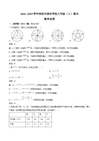 广东省深圳外国语学校2024-2025学年八年级上学期期末考试数学试卷(含解析)