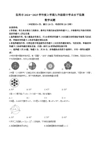 湖北省荆州市监利市2025届九年级上学期期中学业水平监测数学试卷(含答案)