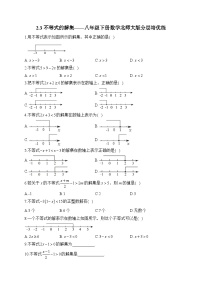 北师大版（2024）八年级下册不等式的解集精练