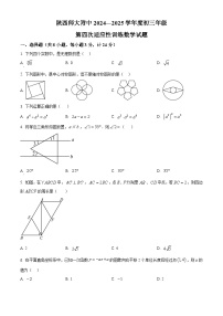2025年陕西省西安市陕西师范大学附属中学中考四模数学试卷（原卷版+解析版）