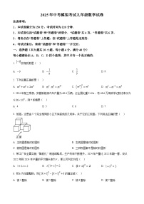 安徽省蚌埠市固镇县部分学校2024-2025学年九年级下学期4月月考数学试题（原卷版+解析版）