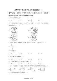 2024-2025学年 广东省清远市英德市中考一模数学试题（含答案）