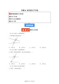 2024-2025学年 相交线与平行线平行线七年级数学下册期中真题检测试题