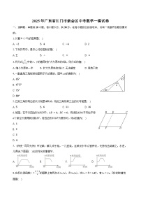 2025年广东省江门市新会区中考数学一模试卷（含答案）
