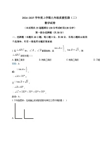 辽宁省沈阳市部分学校2025届九年级上学期第二次月考数学试卷(含解析)