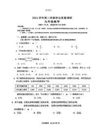 2025届上海市崇明区中考二模数学试卷（含答案与解析）
