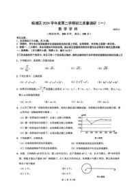 2025届上海市杨浦区中考二模数学试卷（含答案）