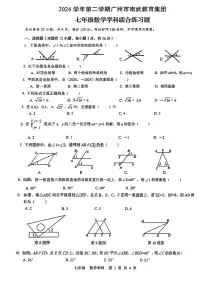 2025年广州市南武中学七下期中数学试卷无答案