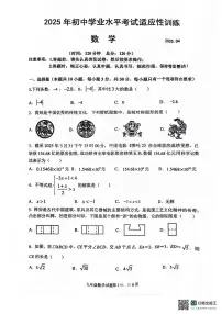 2025年山东省临沂市罗庄区中考一模数学试题+答案