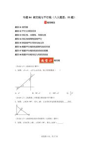 2024-2025学年 04 相交线与平行线七年级数学下册期中真题检测试题